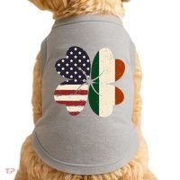 Irish American Flag Shamrock Doggie Tank thumb 0