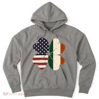 Irish American Flag Shamrock Hoodie thumb 0