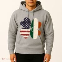 Irish American Flag Shamrock Hoodie thumb 2