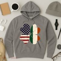 Irish American Flag Shamrock Hoodie thumb 3