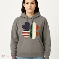 Irish American Flag Shamrock Hoodie thumb 5