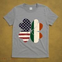 Irish American Flag Shamrock T-Shirt thumb 5