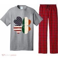 Irish American Flag Shamrock Pajama Set thumb 0