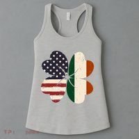 Irish American Flag Shamrock Women's Tank Top thumb 3
