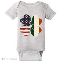 Irish American Flag Shamrock Baby Bodysuit thumb 0