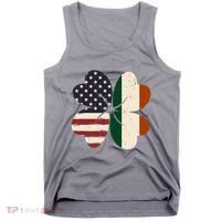 Irish American Flag Shamrock Tank Top thumb 0
