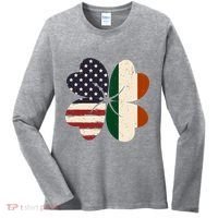 Irish American Flag Shamrock Women's Long Sleeve Shirt thumb 0