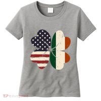 Irish American Flag Shamrock Women's T-Shirt thumb 0