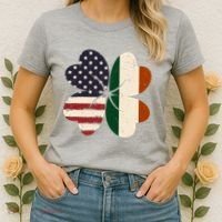 Irish American Flag Shamrock Women's T-Shirt thumb 2