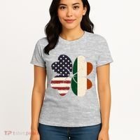 Irish American Flag Shamrock Women's T-Shirt thumb 4