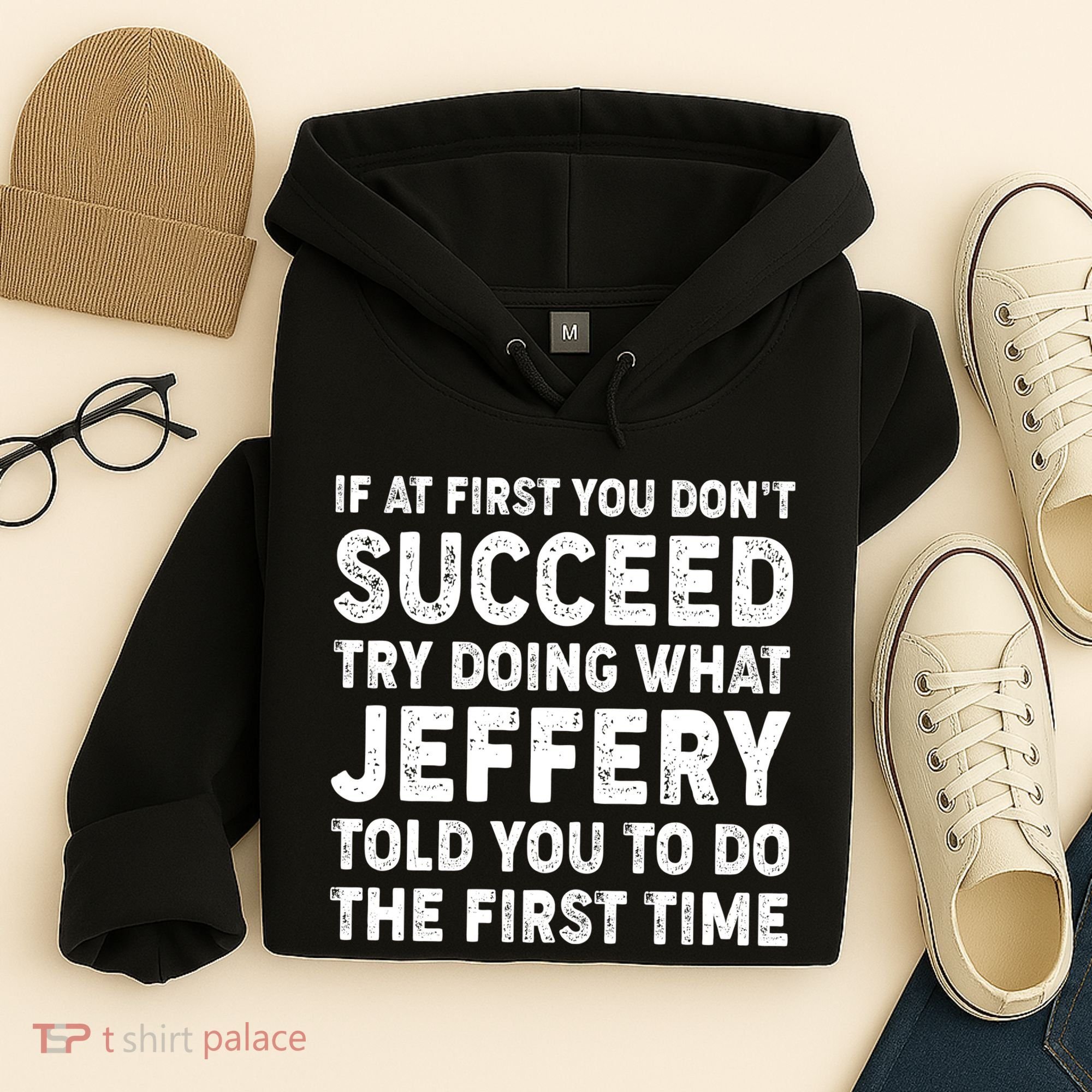 If At First You Dont Succeed Custom Name Personalized Text Hoodie