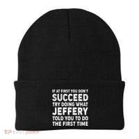If At First You Dont Succeed Custom Name Personalized Text Beanie thumb 0