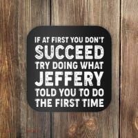 If At First You Dont Succeed Custom Name Personalized Text Coaster thumb 0