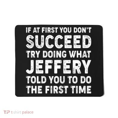 If At First You Dont Succeed Custom Name Personalized Text Mousepad