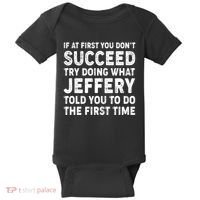 If At First You Dont Succeed Custom Name Personalized Text Baby Bodysuit thumb 0