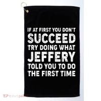 If At First You Dont Succeed Custom Name Personalized Text Golf Towel thumb 0
