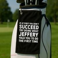 If At First You Dont Succeed Custom Name Personalized Text Golf Towel thumb 2