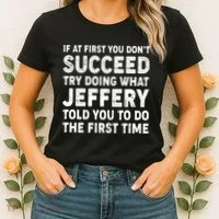 If At First You Dont Succeed Custom Name Personalized Text Women's T-Shirt thumb 2