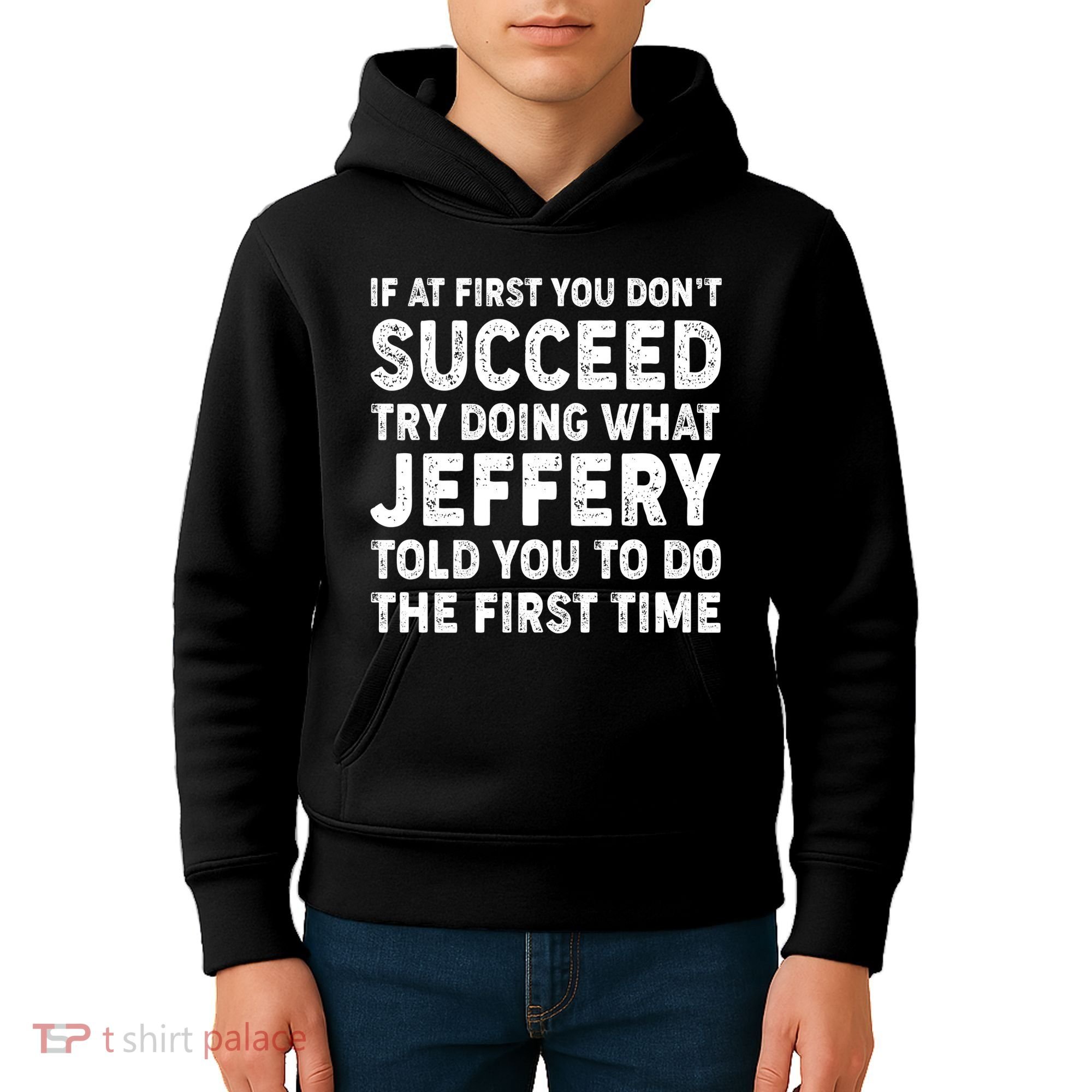 If At First You Dont Succeed Custom Name Personalized Text Kids Hoodie