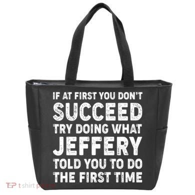 If At First You Dont Succeed Custom Name Personalized Text Tote Bag