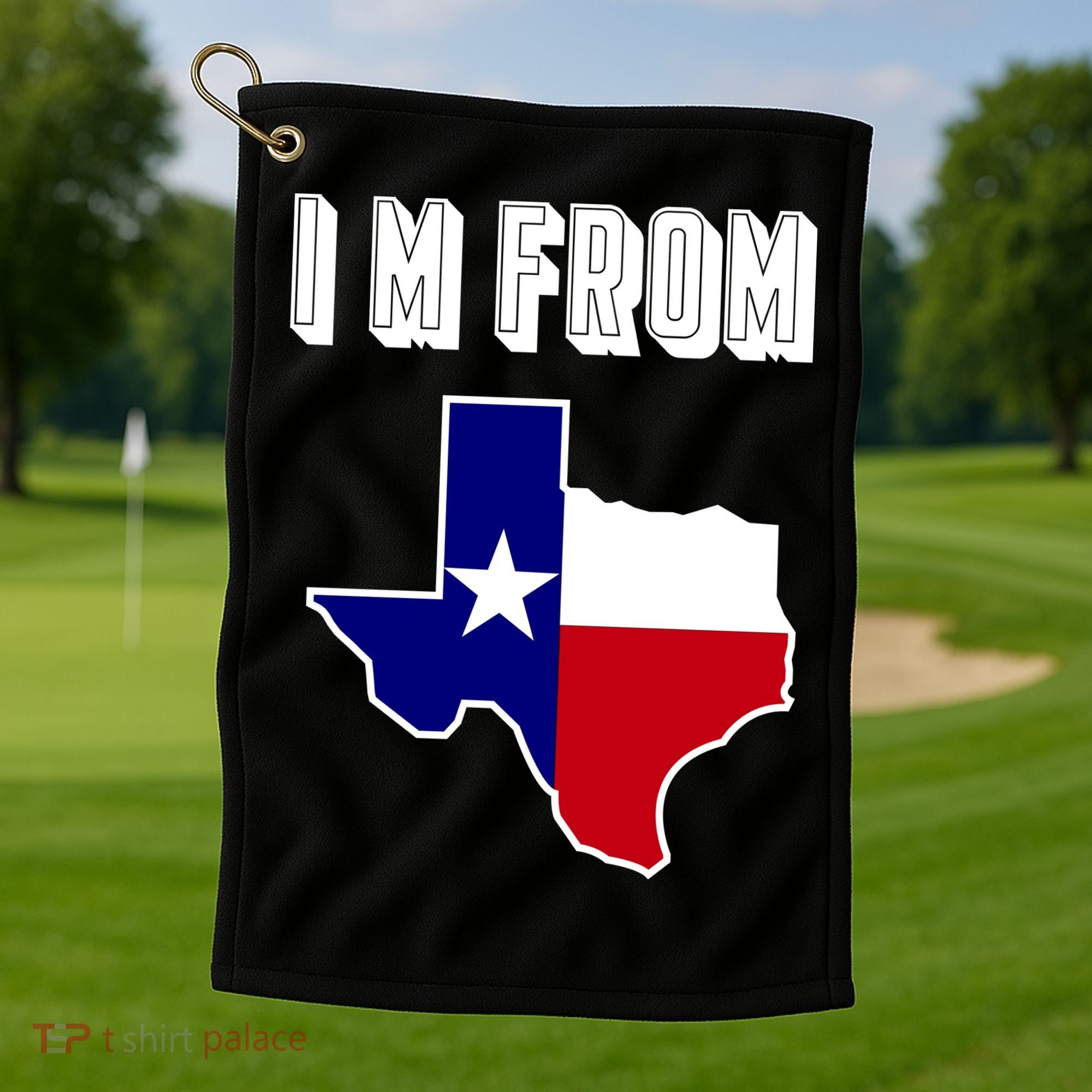 I Am From Texas Golf Towel