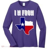 I Am From Texas Women's Long Sleeve Shirt thumb 0