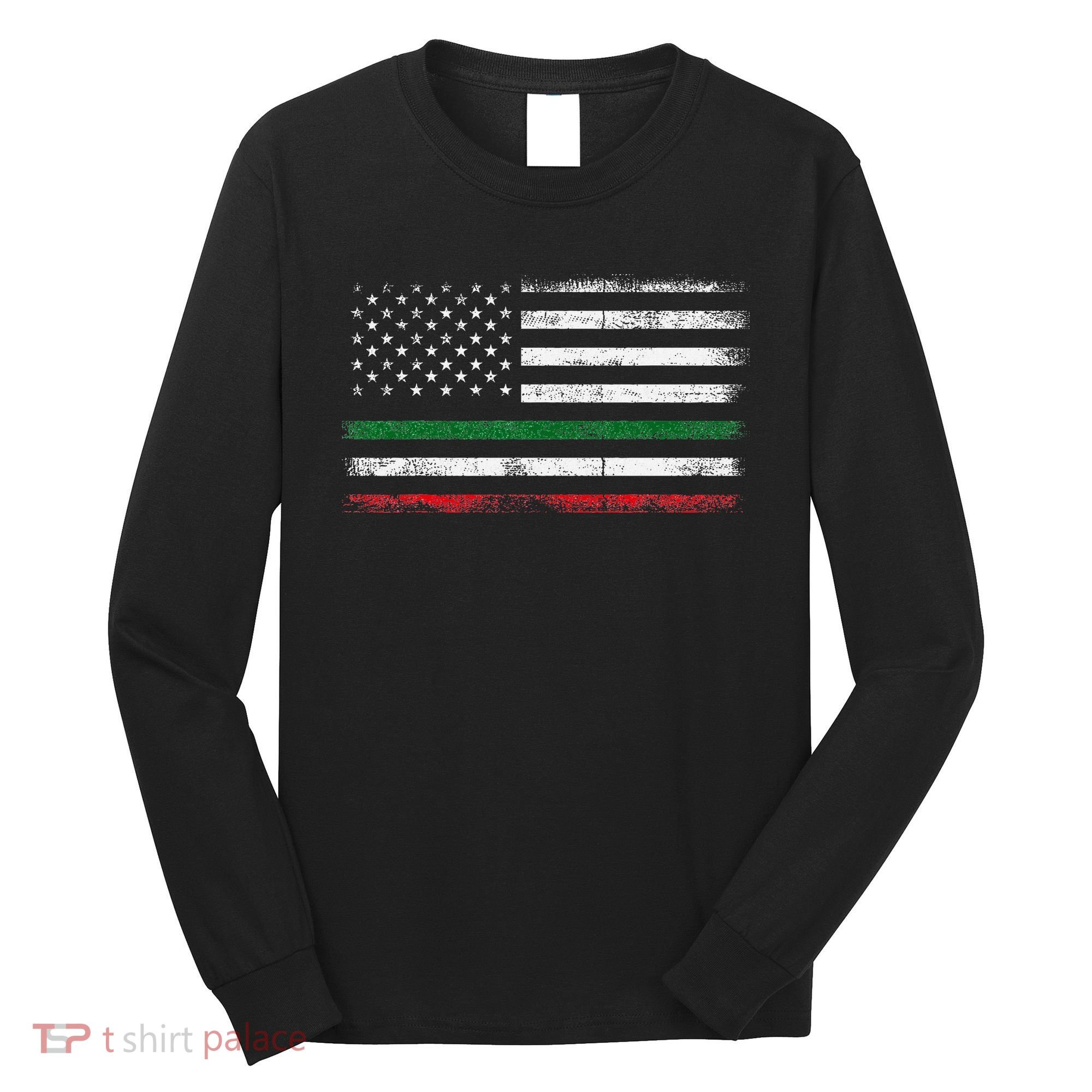 Italian American Flag Italy Flag Long Sleeve Shirt
