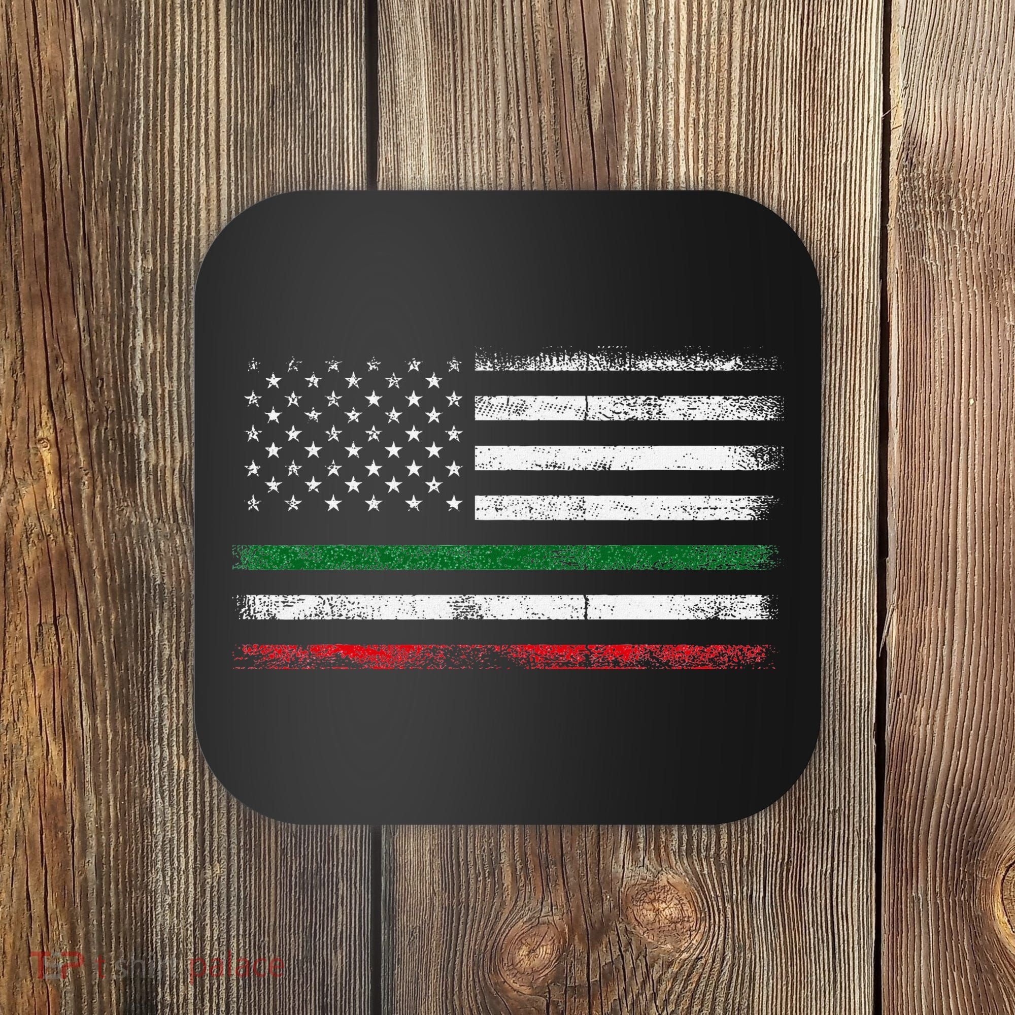 Italian American Flag Italy Flag Coaster