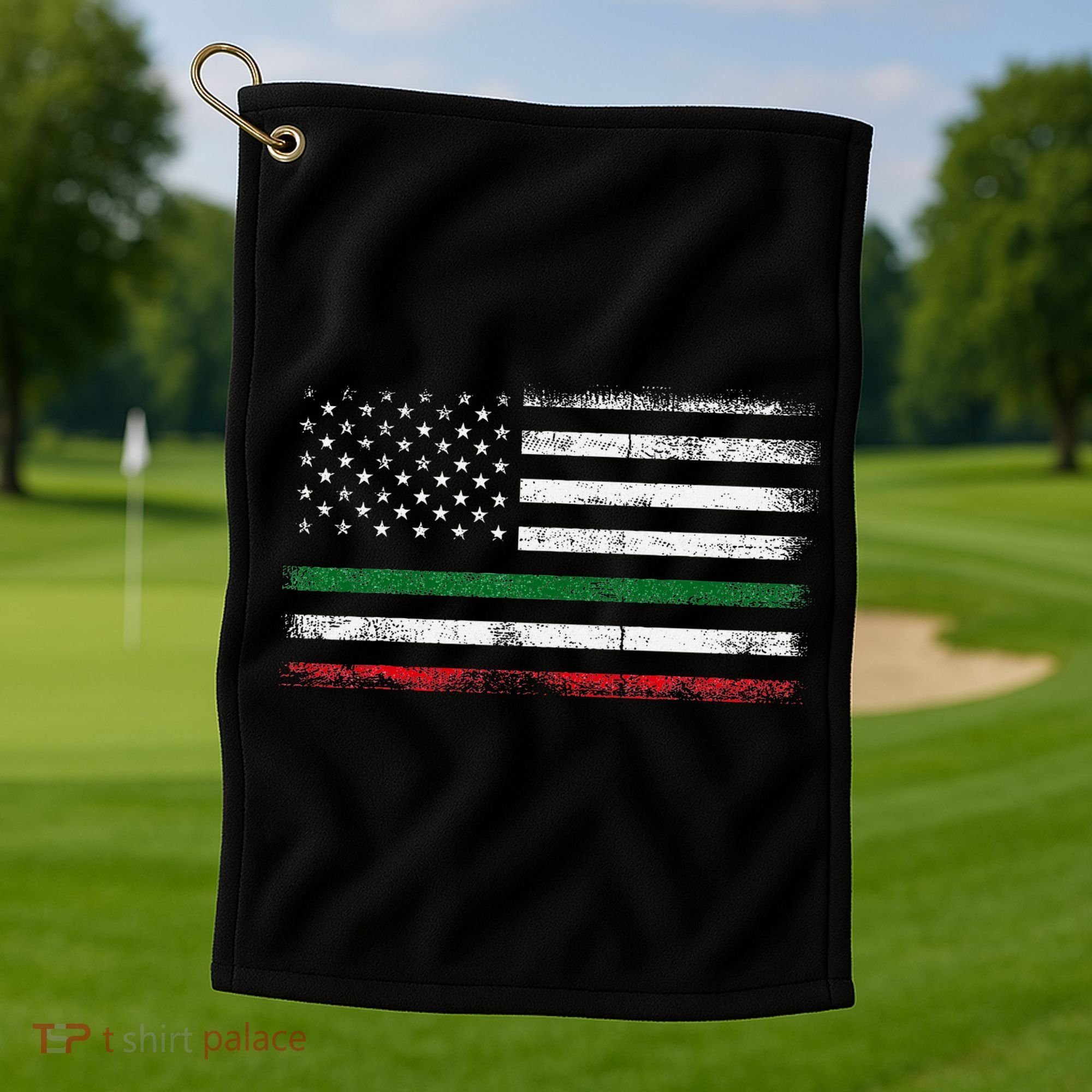 Italian American Flag Italy Flag Golf Towel
