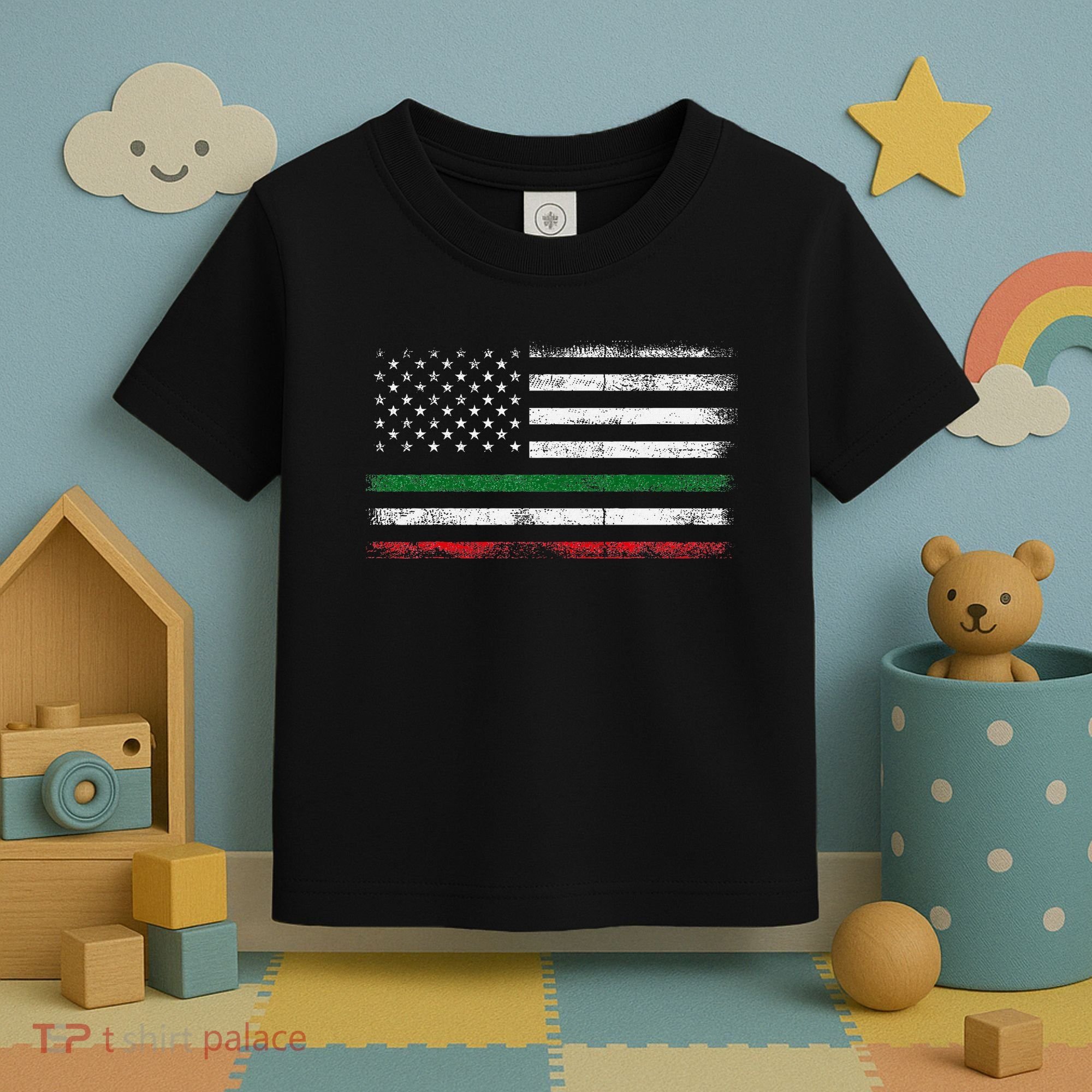 Italian American Flag Italy Flag Toddler T-Shirt