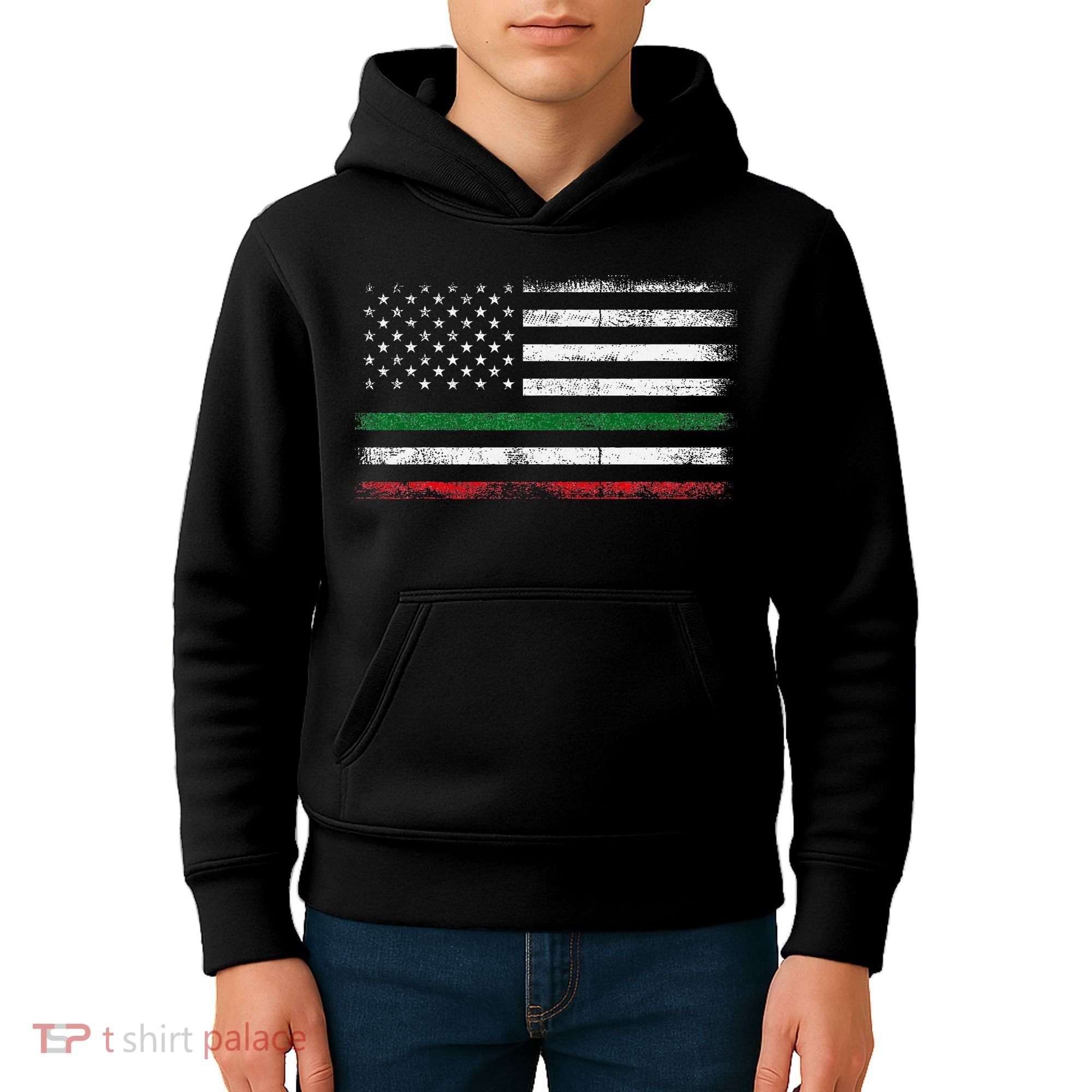 Italian American Flag Italy Flag Kids Hoodie