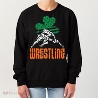 Irish American Flag Shamrock Wrestling St. Patricks Day Women's Sweatshirt thumb 0