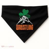 Irish American Flag Shamrock Wrestling St. Patricks Day USA-Made Doggie Bandana thumb 0