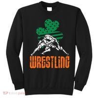 Irish American Flag Shamrock Wrestling St. Patricks Day Sweatshirt thumb 0