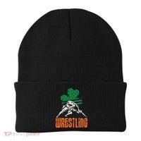 Irish American Flag Shamrock Wrestling St. Patricks Day Beanie thumb 0