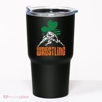 Irish American Flag Shamrock Wrestling St. Patricks Day Tumbler thumb 0