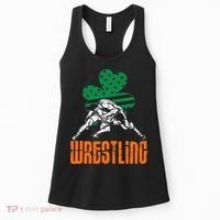 Irish American Flag Shamrock Wrestling St. Patricks Day Women's Tank Top thumb 0