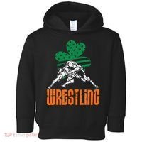Irish American Flag Shamrock Wrestling St. Patricks Day Toddler Hoodie thumb 0