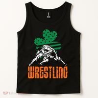 Irish American Flag Shamrock Wrestling St. Patricks Day Tank Top thumb 2