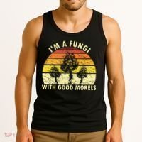 I'm A Fungi Funny Mushroom Foraging Retro FungiHunter Tank Top thumb 3