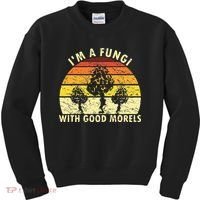I'm A Fungi Funny Mushroom Foraging Retro FungiHunter Kids Sweatshirt thumb 0