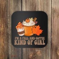 Im A Fall And Coffee Kind Of Girl Cute Coaster thumb 0