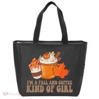 Im A Fall And Coffee Kind Of Girl Cute Tote Bag thumb 0