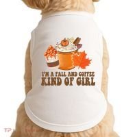 Im A Fall And Coffee Kind Of Girl Cute Doggie Tank thumb 0