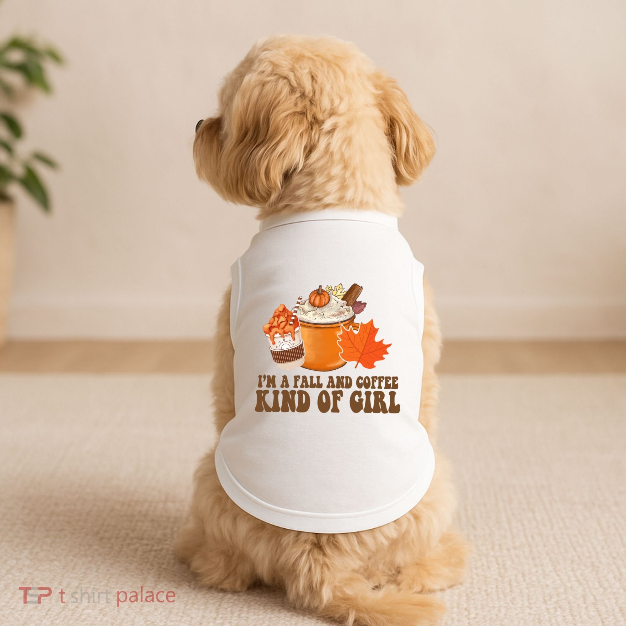 Im A Fall And Coffee Kind Of Girl Cute Doggie Tank
