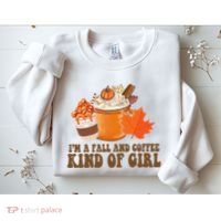 Im A Fall And Coffee Kind Of Girl Cute Sweatshirt thumb 2