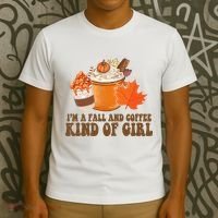 Im A Fall And Coffee Kind Of Girl Cute T-Shirt thumb 3