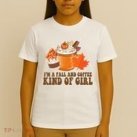 Im A Fall And Coffee Kind Of Girl Cute T-Shirt thumb 4