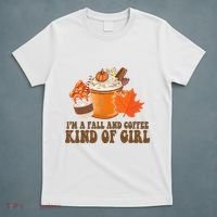 Im A Fall And Coffee Kind Of Girl Cute T-Shirt thumb 5