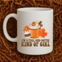 Im A Fall And Coffee Kind Of Girl Cute Coffee Mug thumb 2